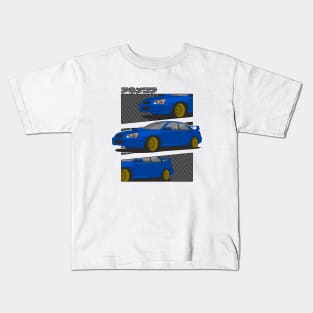 Blue Subaru Impreza WRX STI Kids T-Shirt